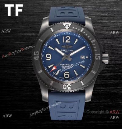 Swiss Replica Breitling Superocean Automatic 46mm Watch Black Steel Blue Dial